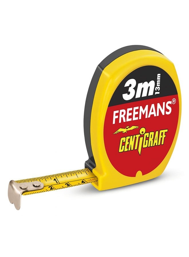 FREEMANS Centigraff 3 m 13 mm Measuring Tape (Yellow and Black) - Set of 10 Pcs - Image 1